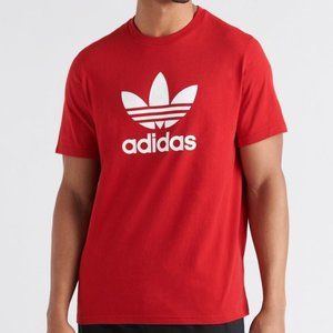 Adidas Men's Trefoil Short Sleeve T-Shirt in Red